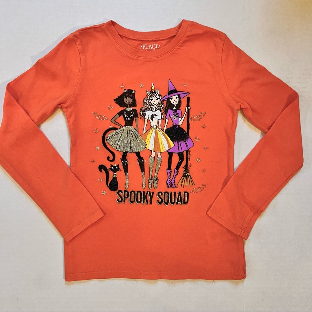 Girls Sz 5/6 Halloween Spooky Squad Long Sleeve Tee by Place